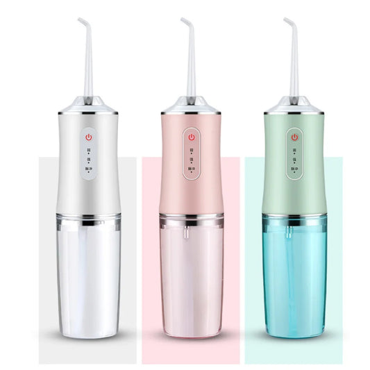 Irrigador Dental Oral Portátil Recarregável USB 220Ml Promoção Limpeza Bocal Jato Forte